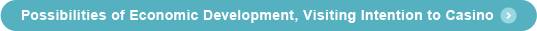 Possibilities of Economic Development, Visiting Intention to Casino